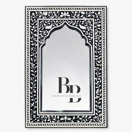 Handmade wooden bone inlay mirror frame / Wall decor / home decor / mirror frames