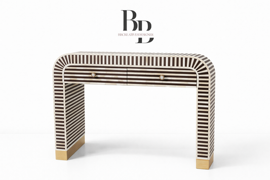 Handmade Wooden Bone Inlay Console Table / Entry Way Console / Home Decor